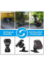 Load image into Gallery viewer, Tüm Cihazlara Uyumlu Mıknatıslı Araç içi Telefon Tutucu Torpido ve Düz Zemine Yapışabilen Tutucu