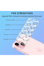 Load image into Gallery viewer, iPhone 13 Uyumlu Şeffaf Kamera Lens Koruyucu Temperli Cam Dayanıklı Kamera Lens Koruma