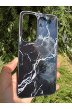 Load image into Gallery viewer, Samsung Galaxy S24 Fe Uyumlu Kılıf Parlak Mermer Desenli Kamera Kenar Koruyuculu Arka Kapak