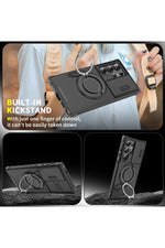 Load image into Gallery viewer, Samsung Galaxy A15 Uyumlu Kılıf Kamera Korumalı Sürgülü 360 Dönebilen Magsafe Stand Tank Kapak