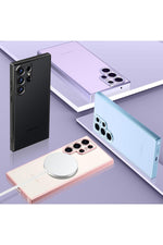 Load image into Gallery viewer, Samsung Galaxy S24 Ultra Uyumlu Kılıf Kenarları Renkli Kamera Korumalı Dayanklı Şeffaf Slikon Kapak