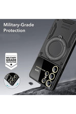 Load image into Gallery viewer, Samsung Galaxy S24 Ultra Uyumlu Kılıf Magsafe Standlı Kamera Lens Koruma Dayanıklı Renkli Tank Kapak