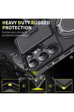 Load image into Gallery viewer, Samsung Galaxy A35 Uyumlu Kılıf Kamera Korumalı Sürgülü 360 Dönebilen Magsafe Stand Tank Kapak