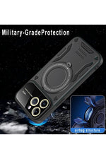 Load image into Gallery viewer, iPhone 15 Pro Uyumlu Kılıf Magsafe Standlı Kamera Lens Korumalı Darbelere Dayanklı Renkli Tank Kapak