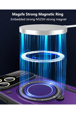 Load image into Gallery viewer, iPhone 15 Pro Uyumlu Kılıf Magsafe Standlı Kamera Lens Korumalı Darbelere Dayanklı Renkli Tank Kapak