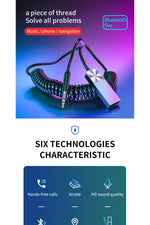 Load image into Gallery viewer, Mikrofonlu Araç Bluetooth Kiti Usb 3.5mm Aux Bluetooth Çevirici Dönüştrücü Hd Ses Kalite Arama/müzik