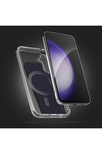 Load image into Gallery viewer, Samsung Galaxy S23 Fe Uyumlu Kılıf Kamera Çıkıntılı Şeffaf Magsafe Kablosuz Şarj Destekli Kapak