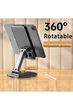Load image into Gallery viewer, Yüksek Kaliteli Katlanabilir 360 Dönebilen Ayarlanabilir Telefon Tutucu Masa Üstü Tablet Standı