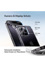 Load image into Gallery viewer, iPhone 16 Pro Uyumlu Kamera Çıkıntlı Korumalı Darbe Önleyici Şeffaf Esnek Renksiz Silikon Kapak