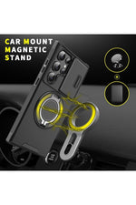 Load image into Gallery viewer, Samsung Galaxy A55 Uyumlu Kılıf Kamera Korumalı Sürgülü 360 Dönebilen Magsafe Stand Tank Kapak