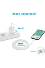 Load image into Gallery viewer, Apple iPad iPhone 4/5/6/7/8/8/Plus/Se/X/Xs/11/12/13/14 Uyumlu 1A 5W Şarj Seti Şarj Aleti Şarj Cihazı