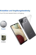 Load image into Gallery viewer, Samsung Galaxy A12 Uyumlu Kılıf 3d Kamera Korumalı Darbe Önleyici Şeffaf Transparan Esnek Silikon