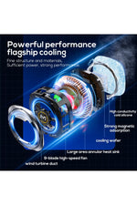 Load image into Gallery viewer, iPhone/Samsung ve Telefon Kıskaç Aparatlı Magsafe Tabletler için Soğutucu RGB Isı Önleyici Fan