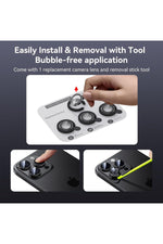 Load image into Gallery viewer, İphone 15 Pro/iphone 15 Pro Max Uyumlu Kamera Lens Koruyucu Dayanıklı Renkli Metal Temperli Cam