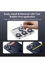 Load image into Gallery viewer, İphone 15 Pro/iphone 15 Pro Max Uyumlu Kamera Lens Koruyucu Dayanıklı Renkli Metal Temperli Cam