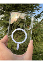 Load image into Gallery viewer, Samsung Galaxy A36 Uyumlu Magsafe Kılıf Kamera Kenarı Koruma Sert Sararmaz Dayanıklı Koruyucu Kapak