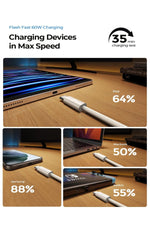 Load image into Gallery viewer, Apple Ipad Iphone 15/16 Plus/16/17 Pro Max Uyumlu 60w Hızlı Şarj Kablosu Örgü Usb-c Type-c Pd Kablo