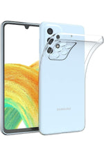 Load image into Gallery viewer, Samsung Galaxy A33 Uyumlu Kılıf 3d Kamera Korumalı Darbe Önleyici Şeffaf Transparan Esnek Silikon