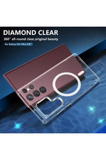 Load image into Gallery viewer, Samsung Galaxy S22 Ultra Uyumlu Kılıf Kamera Çıkıntılı Şeffaf Magsafe Kablosuz Şarj Destekli Kapak