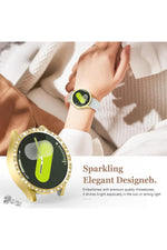 Load image into Gallery viewer, Samsung Galaxy Watch 4/5/6/7 44mm Uyumlu Kılıf Ekran ve Kasa Koruyucu Parlak Taşlı Kasa Koruma Guard