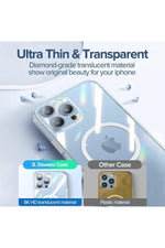 Load image into Gallery viewer, iPhone 14 Pro Max Uyumlu Kılıf Kamera Çıkıntılı Şeffaf Magsafe Kılıf Kablosuz Şarj Destekli Kapak