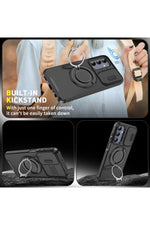 Load image into Gallery viewer, Samsung Galaxy A56 Uyumlu Kılıf Kamera Korumalı Sürgülü 360 Dönebilen Magsafe Stand Tank Kapak