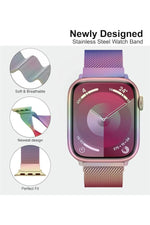 Load image into Gallery viewer, Apple Watch 9 8 7 6 5 4 3 2 1 Se 38mm/40mm/41mm Uyumlu Kordon Mıknatıslı Ayarlanabilir Metal Kordon