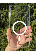 Load image into Gallery viewer, Samsung Galaxy A34 Uyumlu Kılıf İnce Sert Sararmaz Magsafe Kamera Kenarı Koruyucu Dayanıklı Kapak