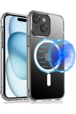 Load image into Gallery viewer, iPhone 14 Uyumlu Kılıf Kamera Çıkıntılı Şeffaf Magsafe Kılıf Kablosuz Şarj Destekli Kapak