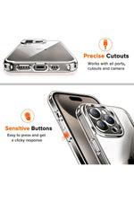 Load image into Gallery viewer, iPhone 15 Pro Max Uyumlu Şeffaf Kılıf Kamera Çıkıntılı Koruyucu Slim Renksiz İnce Esnek Silikon