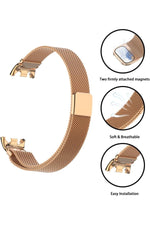 Load image into Gallery viewer, Xiaomi Mi Band 8 Uyumlu Kordon Ayarlanabilir Mıknatıslı Metal Hasır Manyetik Paslanmaz Kordon