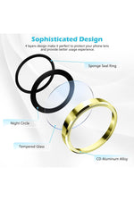 Load image into Gallery viewer, iPhone 15 Uyumlu Kamera Lens Koruyucu Dayanıkl Renkli Metal Temperli Cam Kamera Lens Koruma