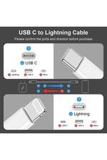 Load image into Gallery viewer, Apple iPhone 7/8/8Plus/X/XsMax/11/12/13/14 Pro Max Uyumlu Type-C To Lightning Şarj ve Data Kablosu