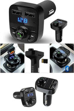 Load image into Gallery viewer, Araç Fm Transmitter 5.0 Bluetooth Araç Kiti Usb Mp3 Sd Kart Flash Için Uygun Çakmaklık Girişli