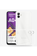 Load image into Gallery viewer, Samsung Galaxy A04E Uyumlu Kılıf 3D Kamera Korumalı Darbe Önleyici Şeffaf Transparan Esnek Silikon