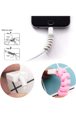 Load image into Gallery viewer, Spiral Kablo Koruyucu Silikon Set Şarj Kulaklık Kablosu Renkli Koruyucu Kutulu 4 Adet Kablo Koruma