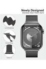 Load image into Gallery viewer, Apple Watch 9 8 7 6 5 4 3 2 1 Se 38mm/40mm/41mm Uyumlu Kordon Mıknatıslı Ayarlanabilir Metal Kordon
