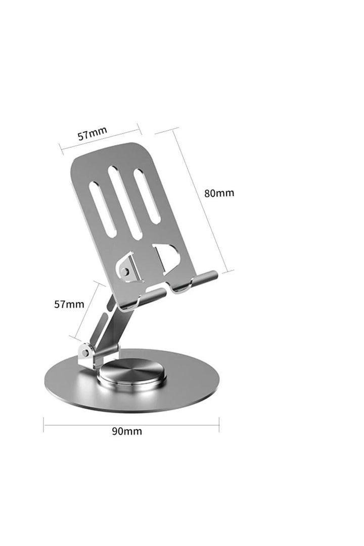 Yüksek Kaliteli Metal Katlanabilr 360 Dönebilen Ayarlanabilir Telefon Tutucu Masa Üstü Tablet Standı