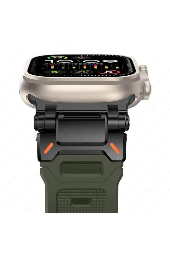 Apple Watch 8 7 6 5 4 3 2 1 42mm/44mm/45mm/49mm Uyumlu Kordon Ayarlanabilir Titanyum Metal Başlıklı