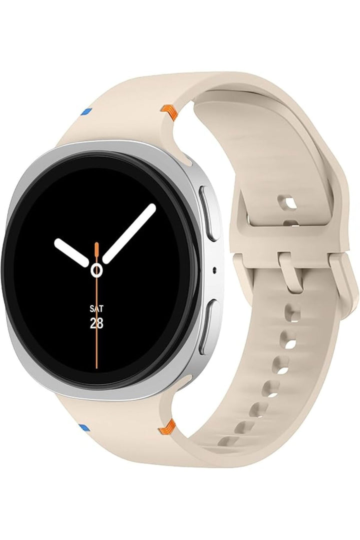 Samsung Galaxy Watch 8 40mm Uyumlu Silikon Kordon ve Kolay Kurulum Aparatlı Cam Ekran Koruyucu