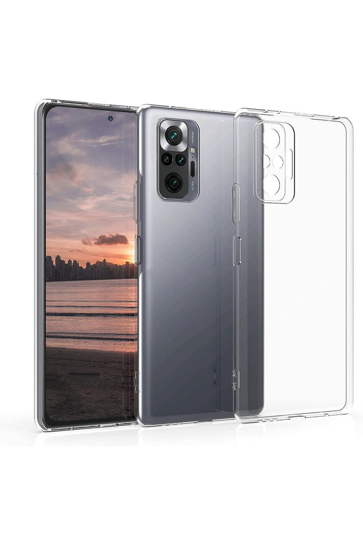 Xiaomi Redmi Note 10/10S Uyumlu Kılıf 3D Kamera Korumalı Darbe Önleyici Şeffaf Esnek Silikon Kapak