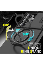 Load image into Gallery viewer, Galaxy S24/s25 Uyumlu Kılıf Kamera Korumalı Sürgülü 360 Dönebilen Magsafe Stand Tank Kapak
