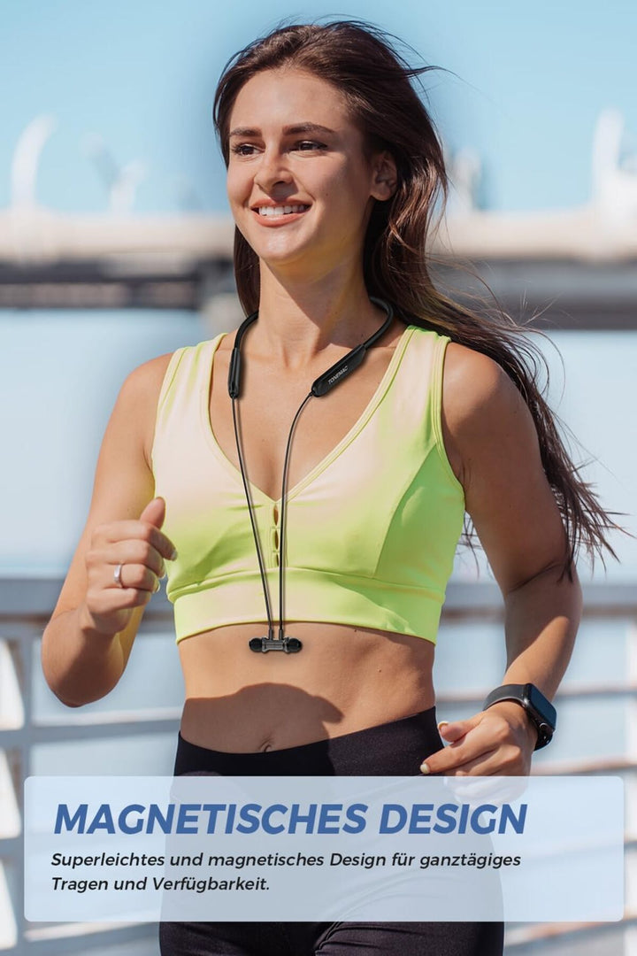 150 Saat Uzun Kullanım Süresi Sporcu Bluetooth Kulaklık Boyun Bantlı Ense Tipi Mıknatıslı Kablosuz