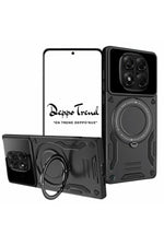 Load image into Gallery viewer, Xiaomi Redmi Note 14 Pro Plus Uyumlu Kılıf Magsafe Dikey Ve Yatay Stand Siyah Tank Kapak
