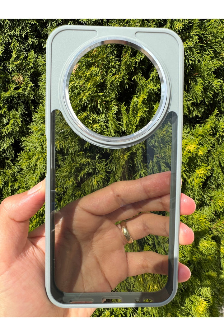 Tecno Spark 30C Uyumlu Kılıf Siyah Transparan Şeffaf Kamera Çevresi Metal Koruyucu Silikon Kapak