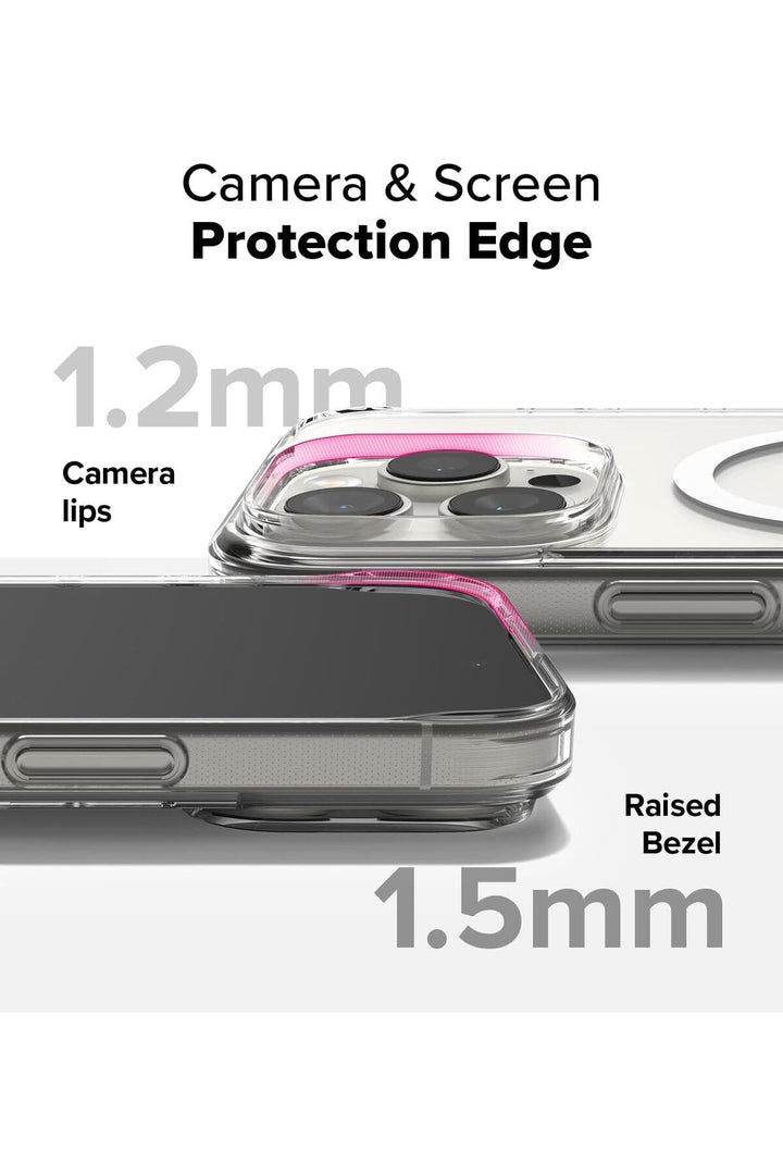iPhone 16 Pro Max Uyumlu Kılıf Kamera Çıkıntılı Şeffaf Magsafe Kılıf Kablosuz Şarj Destekli Kapak