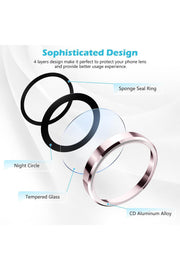 İphone 15/iphone 15 Plus Uyumlu Kamera Lens Koruyucu Dayanıkl Renkli Metal Temperli Cam Koruma