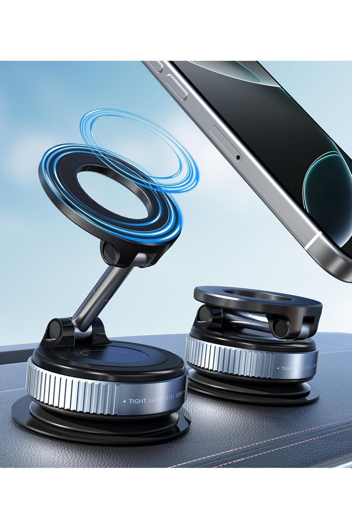 iPhone 12-13-14-15-16 Plus-16-17 Pro Max Uyumlu Magsafe Vantuzlu Mıknatıslı Araç Içi Telefon Tutucu