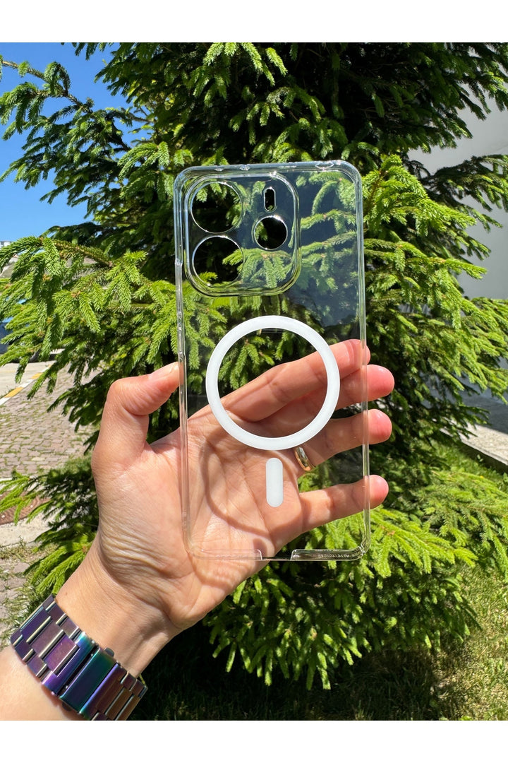 Xiaomi Redmi Note 14 Uyumlu Kılıf Sert Sararmaz Magsafe Kamera Korumalı Koruyucu Dayanıklı Kapak