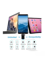 Load image into Gallery viewer, Type-C To USB 3.0 + Type-C OTG &amp; Şarj Dönüştürücü –2 in 1 Çoklu Kullanım Metal Mini Çevirici Adaptör
